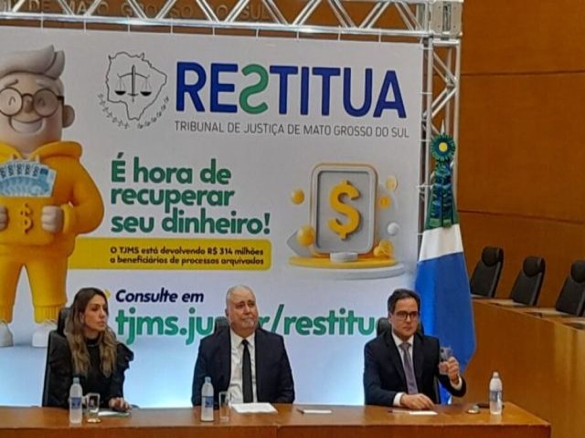 TJMS lana Programa Restitua para que cidados recuperem R$ 314 milhes esquecidos