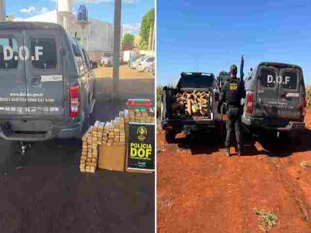 Veculo  recuperado com mais de 270 quilos de maconha em plantao de milho em Maracaju