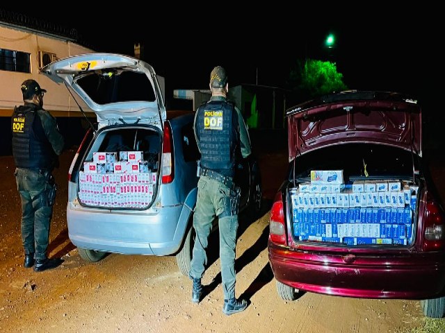 Veculos com cigarros contrabandeados so apreendidos pelo DOF em Maracaju