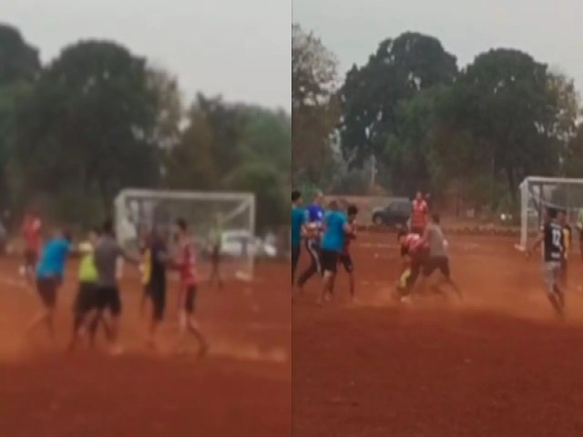 rbitro  agredido por pai e filho durante jogo da 1 Copa Mac Terro em Maracaju ; vdeo