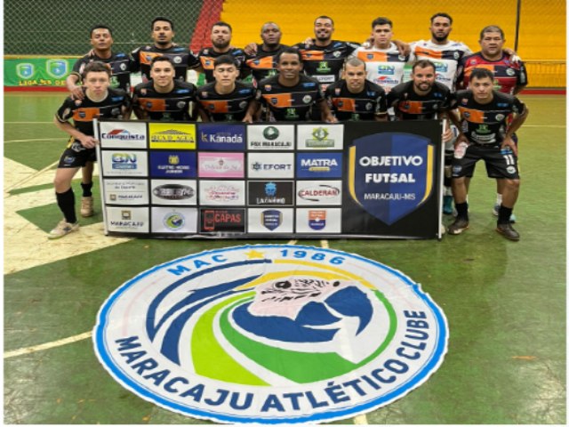 A equipe do Objetivo Futsal/M.A.C./Prefeitura de Maracaju se despede da Liga MS