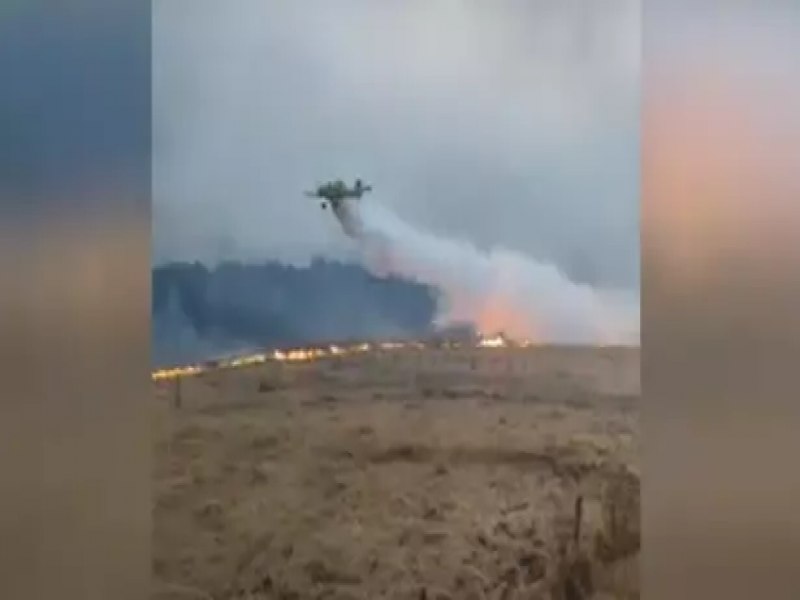 VDEO: Incndio toma conta da Serra de Maracaju h uma semana e bombeiros usam aeronave