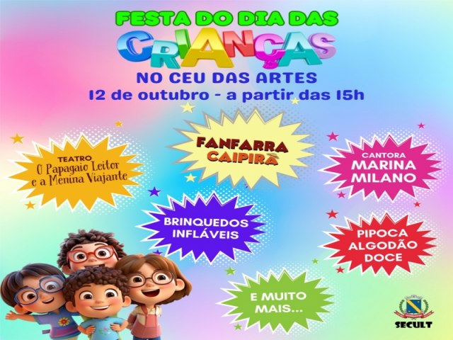 Dia das Crianas ter msica, teatro e recreao em Votorantim