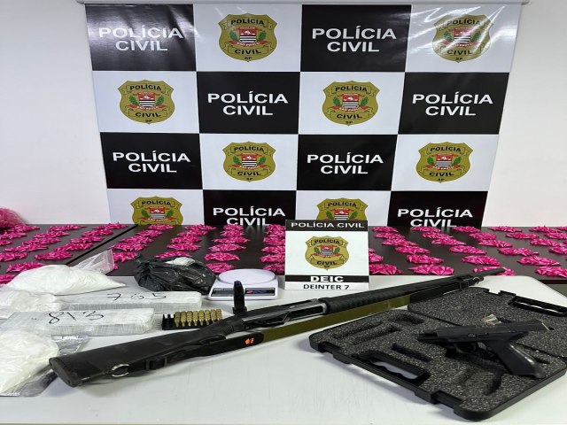 Polcia Civil de Sorocaba Apreende Entorpecentes e Armas em Operao no Bairro Vitria Rgia