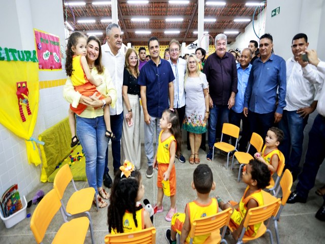 Prefeito em exerccio Gardel Rolim entrega Centro de Educao Infantil no Bonsucesso.