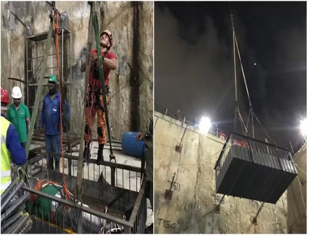 Barras de ferro caem e ferem trabalhadores em obra na Beira Mar