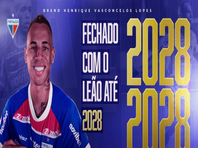 Breno Lopes e Fortaleza firmam renovao de contrato at o final de 2028.