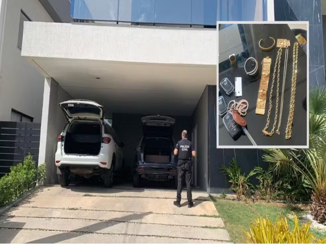 Casal detido em Aquiraz por lavagem de dinheiro vivia em manses luxuosas e possua diversos carros.