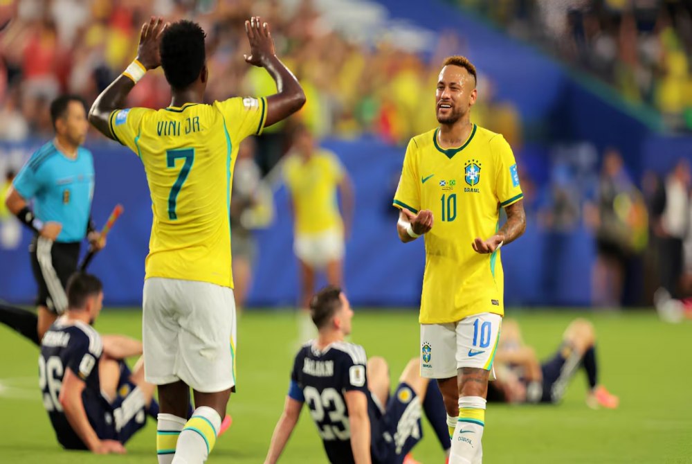 Brasil aposta em retrospecto positivo e boa fase de Vini Jr. contra o Jap�o no mata-mata