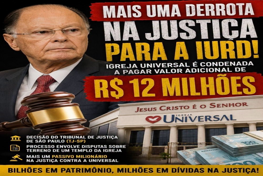 A Igreja Universal do Reino de Deus (IURD) sofreu mais uma derrota na Justi�a 