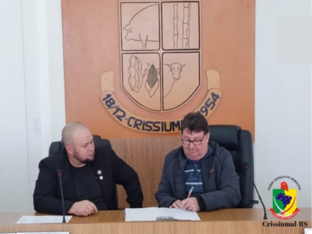 Vereador Kappaun assume a presidncia da Cmara de Crissiumal