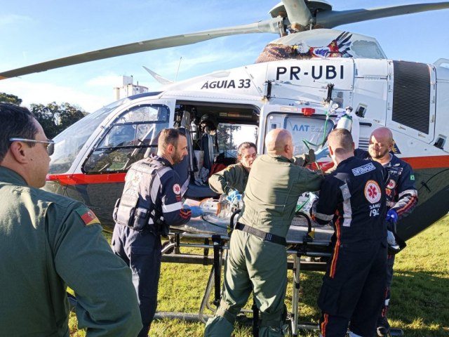 Operao pela vida: helicptero da PM de So Paulo transporte recm-nascido para Passo Fundo