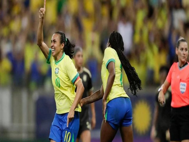 Marta marca dois e Brasil goleia a Jamaica em amistoso de preparao para os Jogos de Paris-24