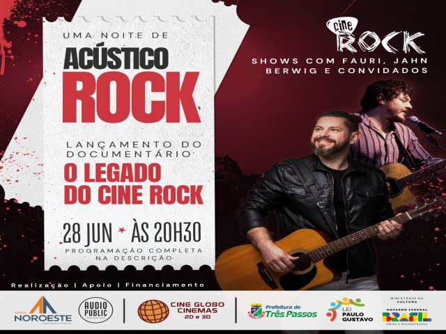 Lanamento oficial do VIII Cine Rock 2024, ser dia 28 de junho