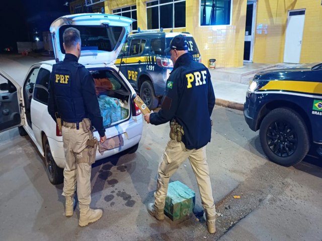 PRF prende casal com 595kg de maconha 