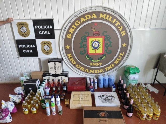 Brigada Militar realiza apreenso de produtos de origem estrangeira