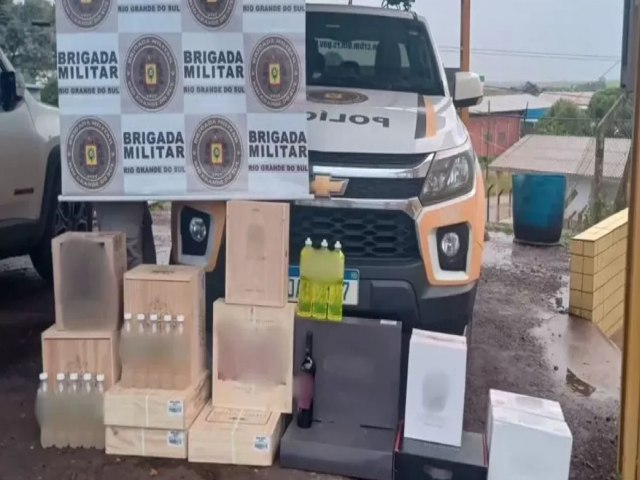 Brigada Militar apreende produtos de origem estrangeira