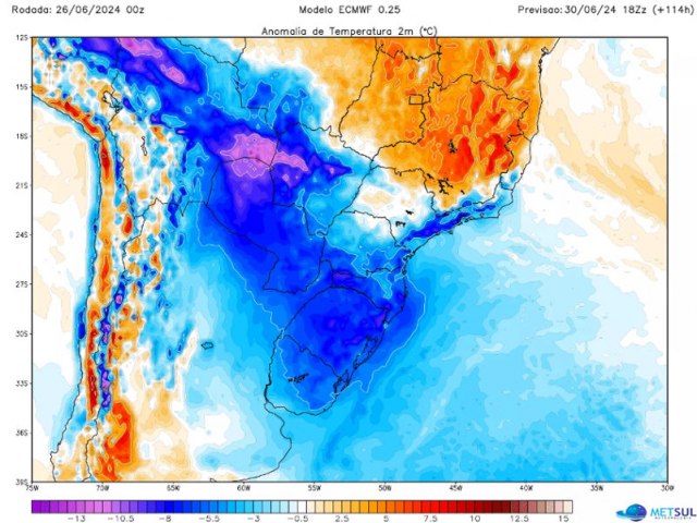 Oscilao na Antrtica ingressa em fase que favorece alta frequncia de massas de ar frio neste fim de junho e comeo de julho  