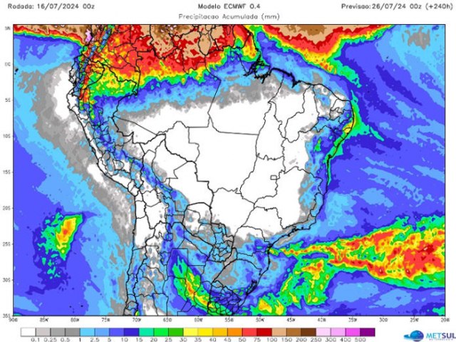 PREVISO DO TEMPO BRASIL: TENDNCIA DE CHUVA PARA DEZ DIAS  