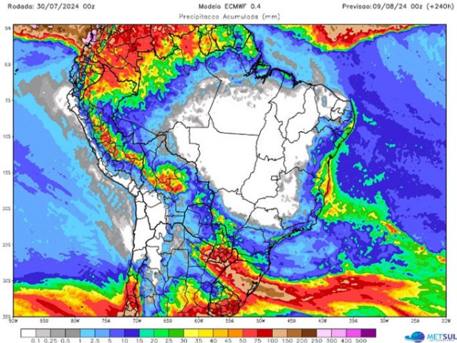 PREVISO DO TEMPO: TENDNCIA DE CHUVA PARA DEZ DIAS NO BRASIL  