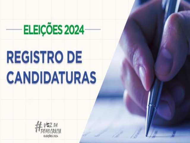 Partidos devem apresentar registro de candidaturas at quinta-feira (15)