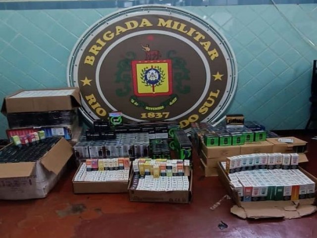 Brigada Militar realiza priso por contrabando em Tiradentes do Sul