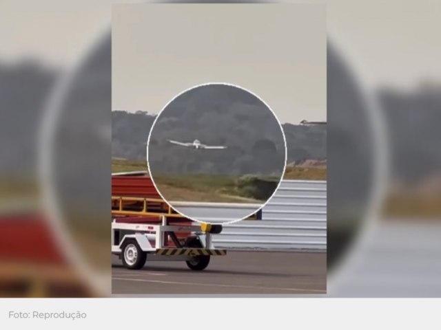 Pessoas passam mal aps rajadas de vento que fez avio descer de lado em Chapec