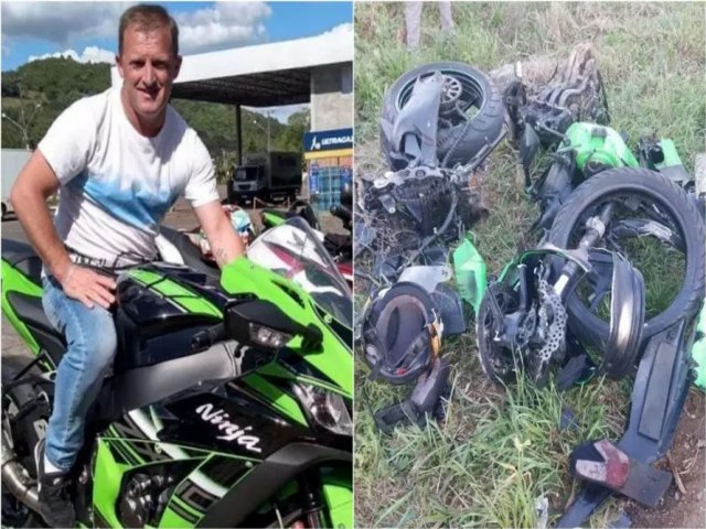 Moto fica em pedaos em grave acidente que terminou com morte de homem