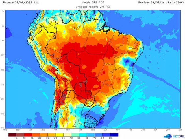 UMIDADE EM NVEIS DE EMERGNCIA NO BRASIL CAI A VALORES DE ATACAMA  