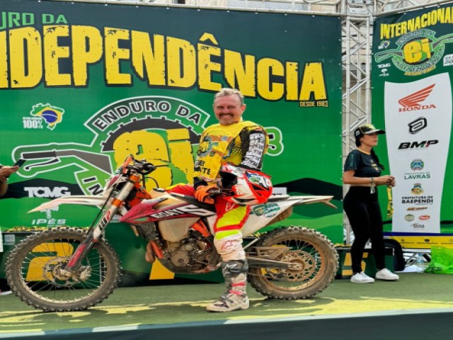 Crissiumalense Jos Alberto Scheid venceu pela terceira vez o Enduro da Independncia, em Minas Gerais