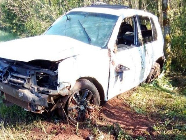 Acidente na BR-468 prximo a ponte do Turvo em Coronel Bicaco