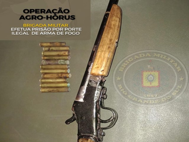 Brigada Militar efetua priso por porte ilegal de arma de fogo em Esperana do Sul