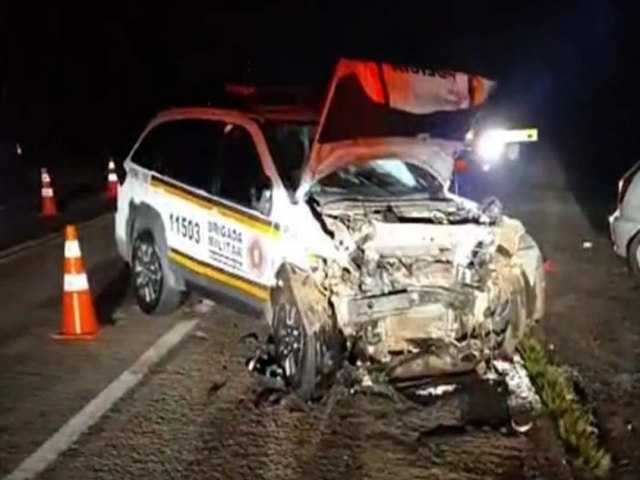 Coliso envolvendo viatura da Brigada Militar deixa uma vtima fatal na BR-116