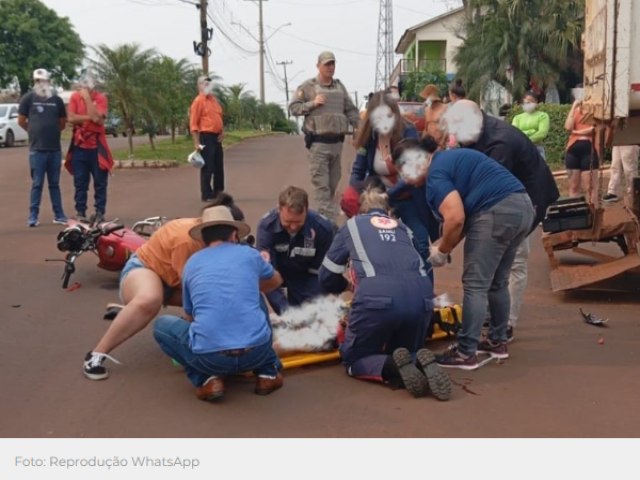 Morre motociclista vtima de acidente com caminho da prefeitura de Bom Progresso