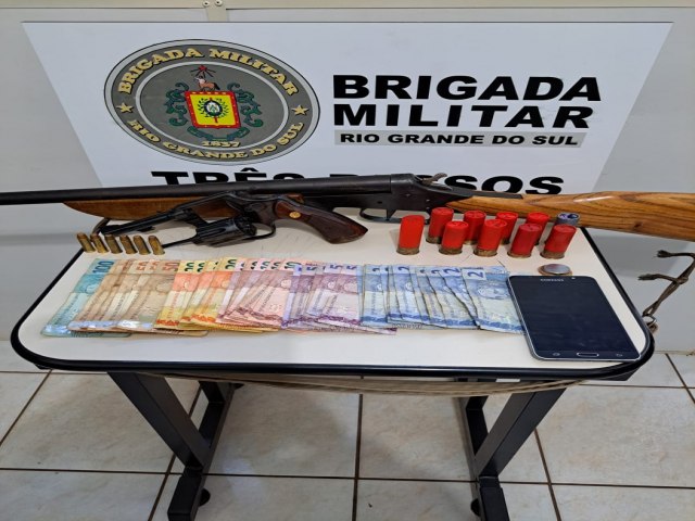 Brigada Militar prende homem por porte ilegal de arma de fogo na regio