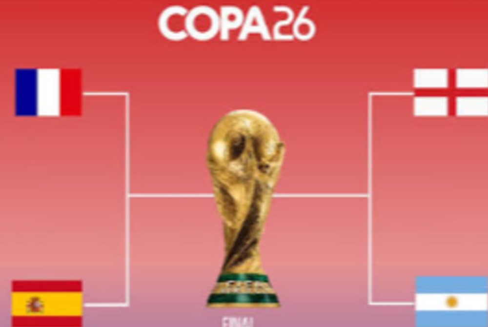  Quatro Campe�es Mundiais se enxontram na   Semifinal copa do mundo 2026 4 finalistas