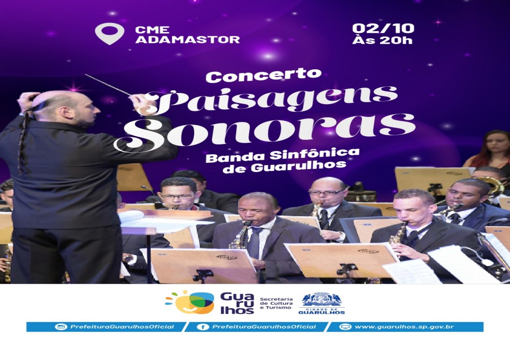 Teatro Adamastor recebe Banda Sinf�nica de Guarulhos em apresenta��o gratuita nesta quinta-feira.