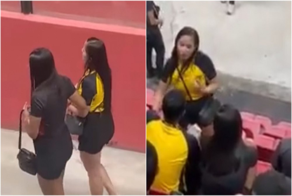 Mulher flagra trai��o em est�dio durante jogo do Sport e vai embora com a amante.