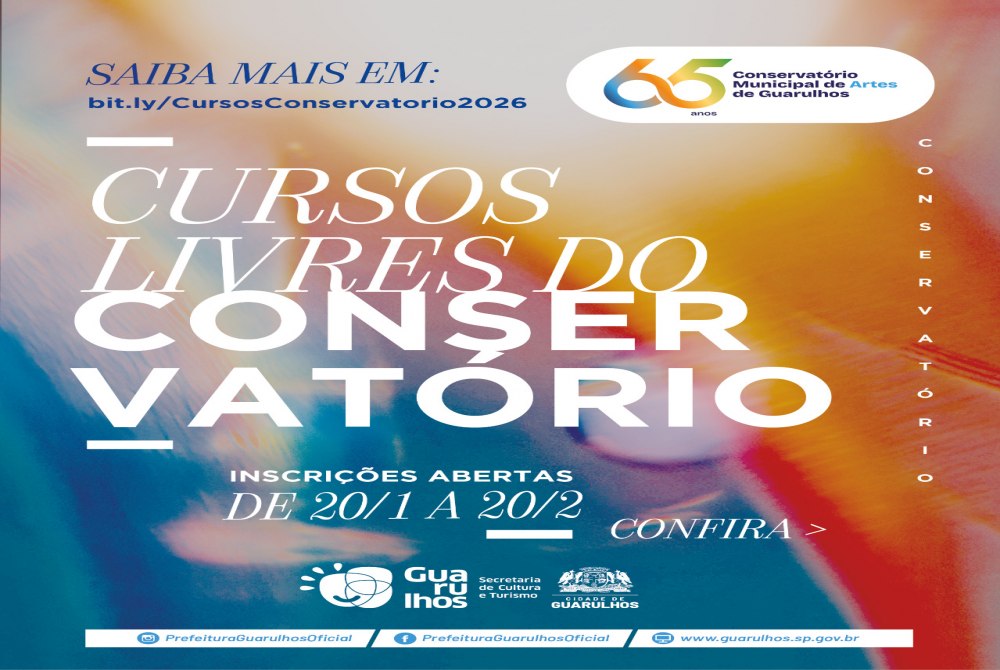 Conservat�rio abre inscri��es para cursos livres e participa��o em bandas a partir de 20 de janeiro.