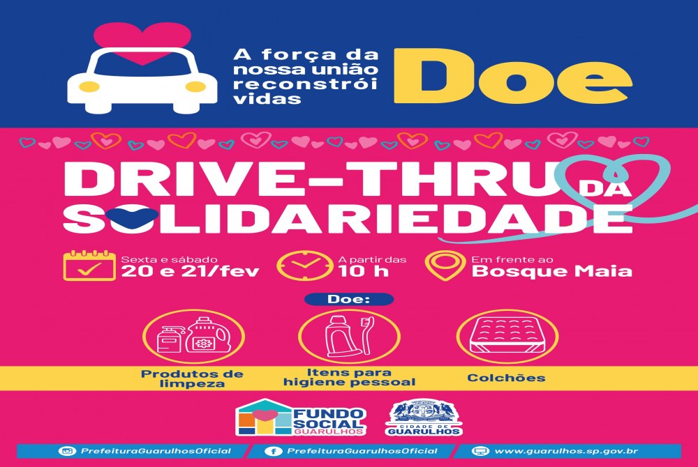 Fundo Social e Prefeitura lan�am Drive-Thru da Solidariedade para arrecadar doa��es �s v�timas das chuvas