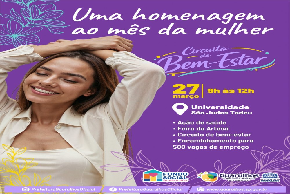 Prefeitura promove Circuito de Bem-Estar em homenagem ao m�s da mulher.