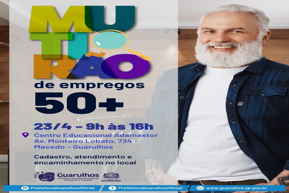 Prefeitura promove mutir�o de emprego para mun�cipes a partir de 50 anos de idade.