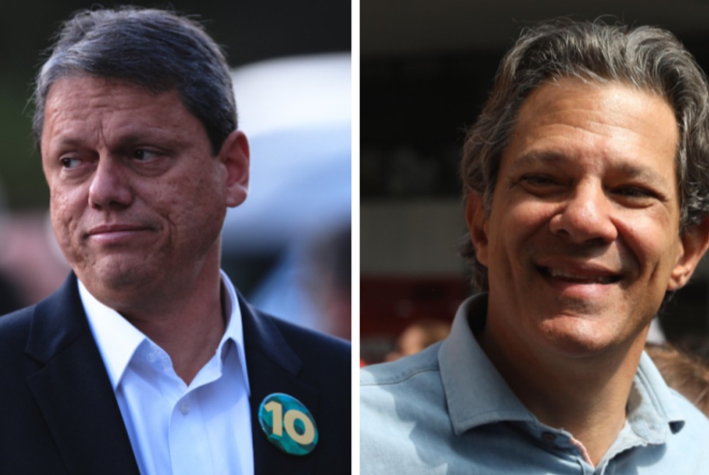 Datafolha: Tarc�sio tem 46% das inten��es de voto, contra 30% de Haddad.