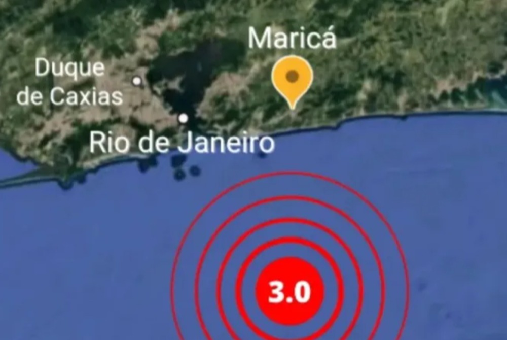 Maric�, no litoral do RJ, registra tremor de terra de magnitude 3.0.