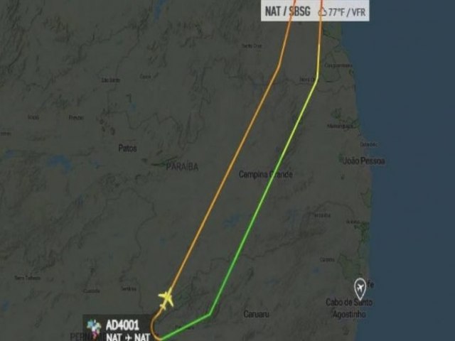 Piloto da Azul emite chamado de emergncia 25 minutos aps decolagem de Natal-RN