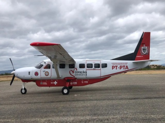 Grupo de Resgate Aeromédico transfere paciente infartado do Piauí para cateterismo em Patos