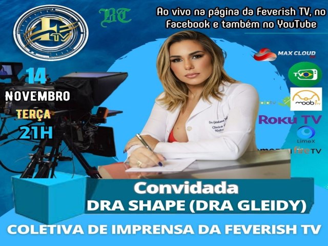 Na tera-feira 14/11 as 20h a maravilhosa Dr. Gleidy Scalzer, estara em nossa coletiva de imprensa