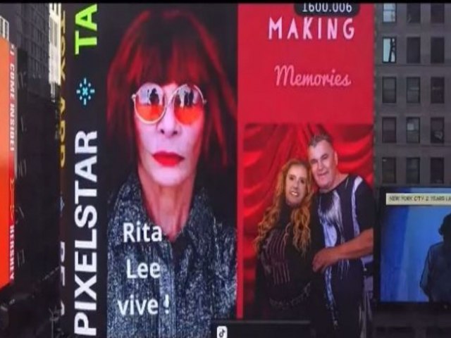 Um ano sem Rita Lee: Rita Cadillac realiza homenagem juntamente com Roberto Trevisan com direito a celebrao na Time Square