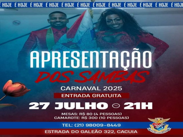 Apresentao dos sambas concorrentes para o carnaval 2025. 