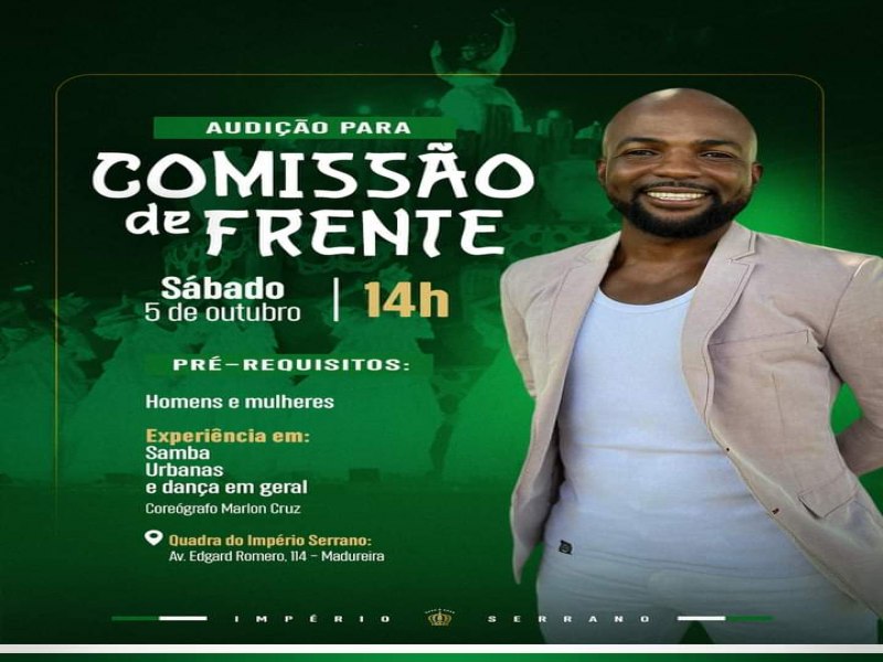 Audio para comisso de frente do Imprio Serrano 